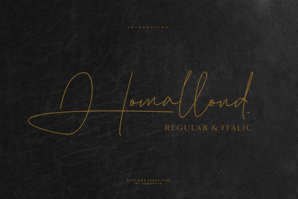 Homallond: Crafting Elegance with a Flowing Handwritten Font