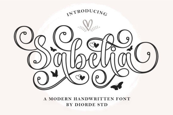 Sabelia Outline: Elevate Your Designs with Elegant Handwriting