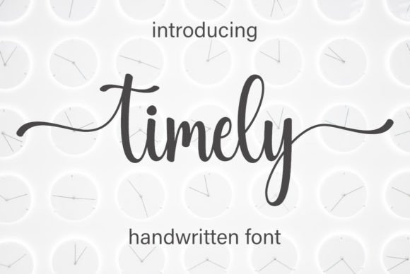 Timely: A Handwritten Font for Elegant Design Projects